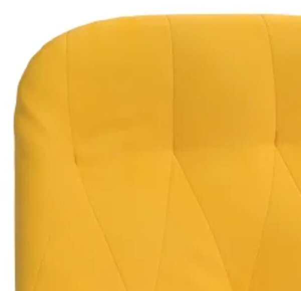 Mustársárga bársony pihenőfotel lábtartóval
