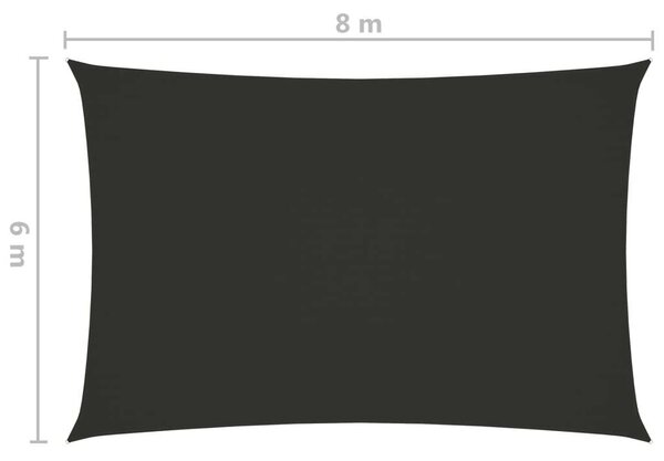 VidaXL Napvitorla - Oxford Szövet - 6x8m, Antracitszürke
