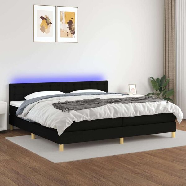 VidaXL Rugós Ágy - 200x200 cm - LED világítással