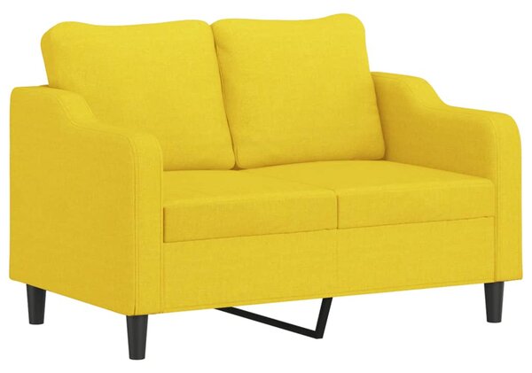 2 személyes világossárga szövet kanapé 120 cm