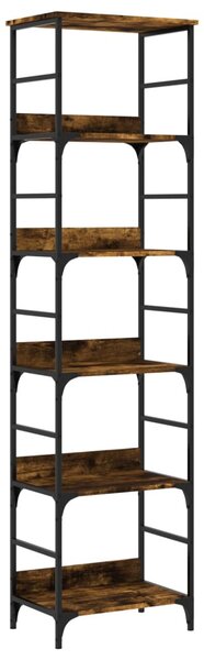 Füstös tölgy színű szerelt fa könyvespolc 50 x 33 x 188,5 cm