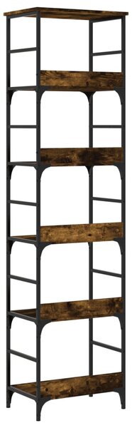Füstös tölgy színű szerelt fa könyvespolc 50 x 33 x 188,5 cm