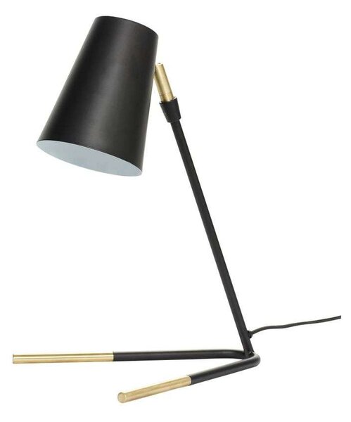 Hübsch - Slant Asztali Lámpa Black/Brass - Lampemesteren