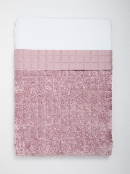Sinsay - Bársony ágytakaró - pasztellpink
