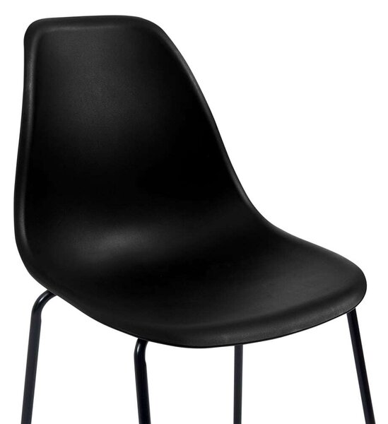 Modern Fekete Bárszék - 2 db - Műanyag
