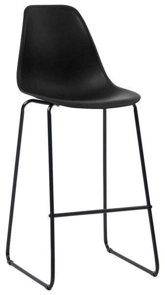 Modern Fekete Bárszék - 2 db - Műanyag