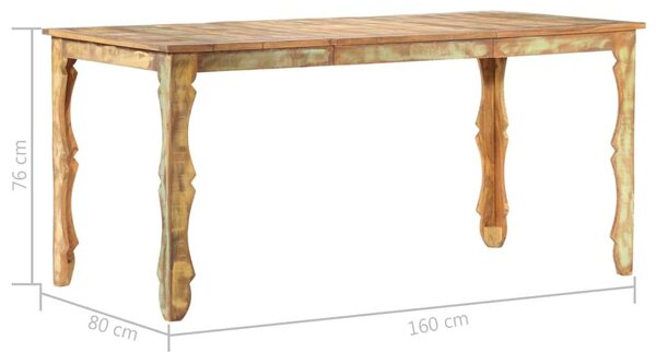 Rusztikus Újrahasznosított Fa Étkezőasztal - 160x80 cm