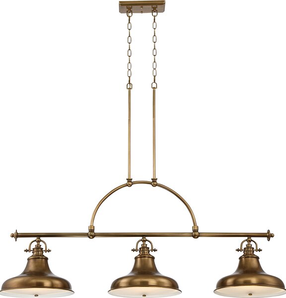 Elstead emery weathered brass island chandelier