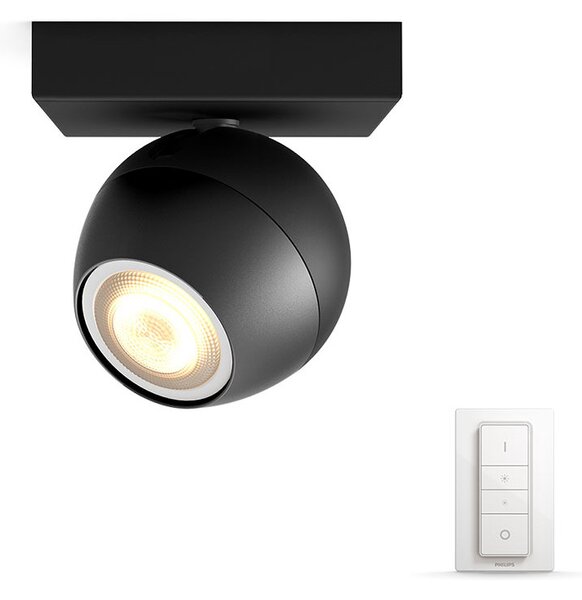 Philips Hue - Buckram Mennyezeti Lámpa Single Spot m/Switch White Amb. BlackPhilips Hue - Lampemesteren