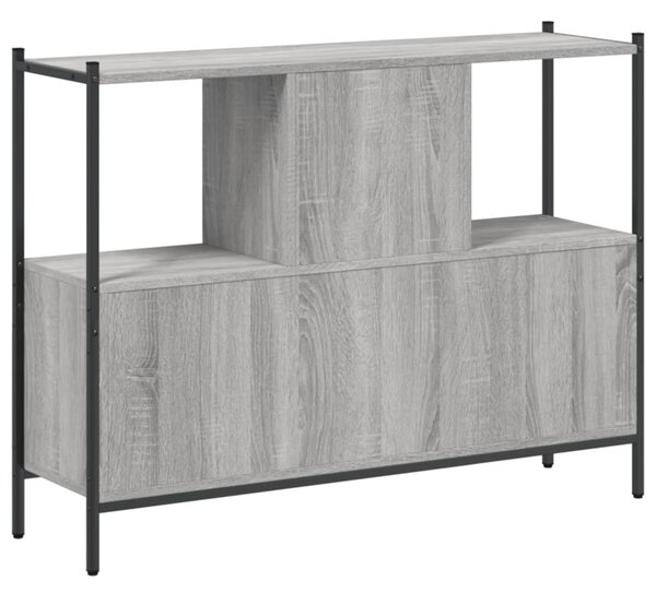 Szürke sonoma színű szerelt fa könyvespolc 102x28x77,5 cm
