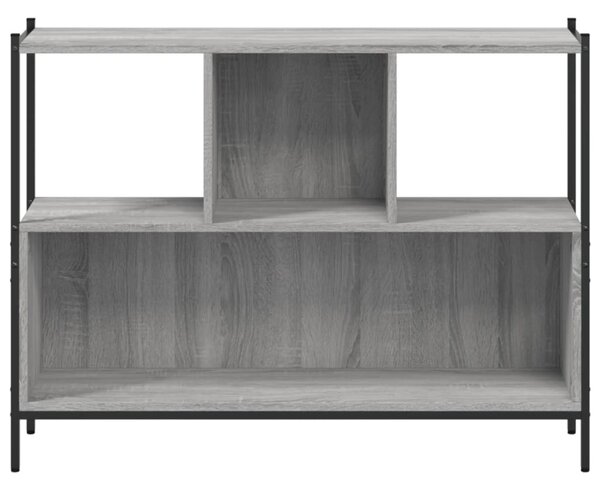 Szürke sonoma színű szerelt fa könyvespolc 102x28x77,5 cm