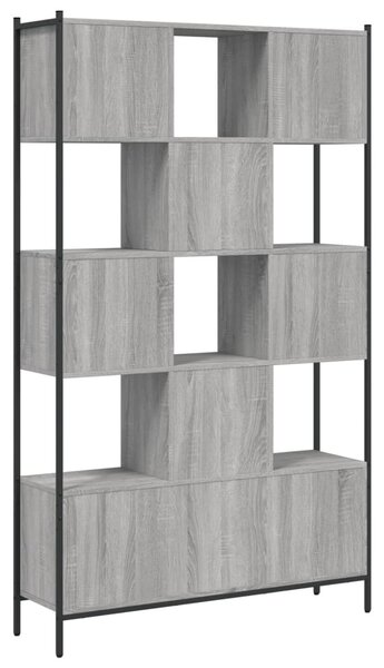 Szürke sonoma színű szerelt fa könyvespolc 102x28x172 cm