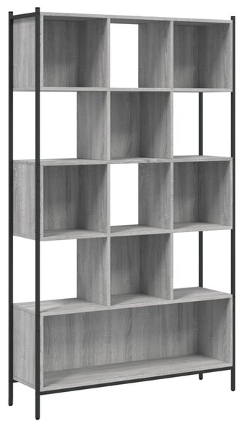 Szürke sonoma színű szerelt fa könyvespolc 102x28x172 cm