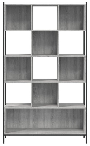 Szürke sonoma színű szerelt fa könyvespolc 102x28x172 cm