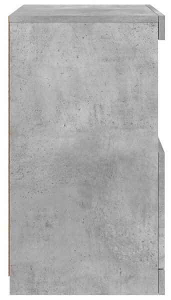 Betonszürke tálalószekrény LED-világítással 41 x 37 x 67 cm
