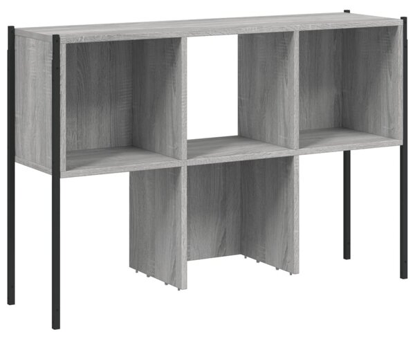 Szürke sonoma színű szerelt fa könyvespolc 102x28x172 cm