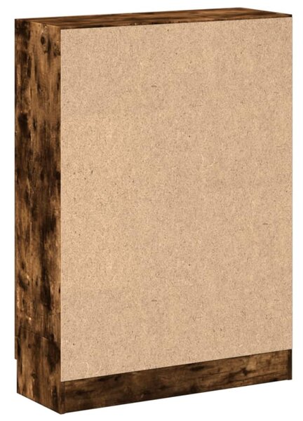 Füstös tölgy színű szerelt fa könyvszekrény 82,5x30,5x115 cm