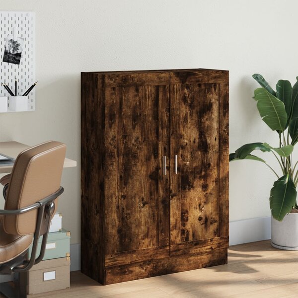 Füstös tölgy színű szerelt fa könyvszekrény 82,5x30,5x115 cm