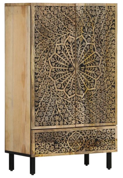 Tömör mangófa magasszekrény 60 x 33 x 100 cm