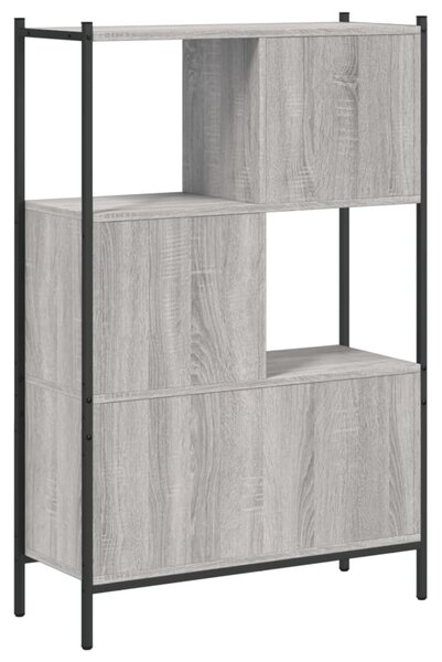 Szürke sonoma színű szerelt fa könyvespolc 72x28x109 cm
