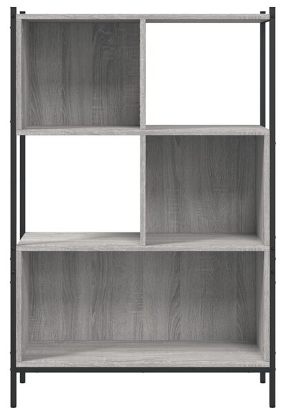 Szürke sonoma színű szerelt fa könyvespolc 72x28x109 cm