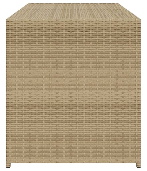 Vegyes bézs polyrattan kerti tárolóláda 283 L