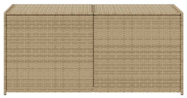 Vegyes bézs polyrattan kerti tárolóláda 283 L
