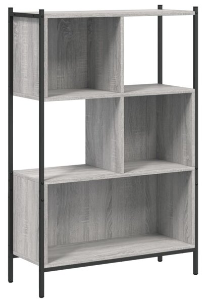 Szürke sonoma színű szerelt fa könyvespolc 72x28x109 cm