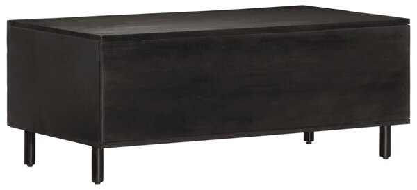 Fekete tömör mangófa dohányzóasztal 100 x 54 x 40 cm