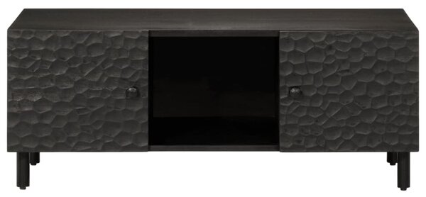 Fekete tömör mangófa dohányzóasztal 100 x 54 x 40 cm