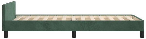 VidaXL sötétzöld bársony ágykeret fejtámlával 80 x 200 cm