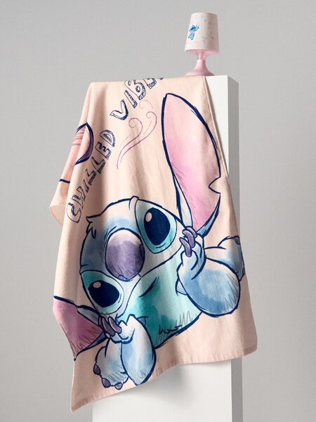 Sinsay - Pamut törölköző Stitch - pasztellpink