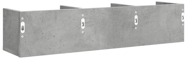 2 db betonszürke szerelt fa faliszekrény 75x18x16,5 cm