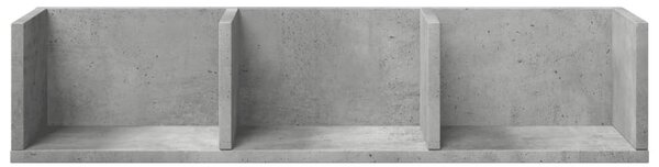2 db betonszürke szerelt fa faliszekrény 75x18x16,5 cm
