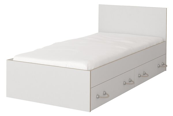 ID TROMSO ágy 90x200 - fehér / sonoma tölgy