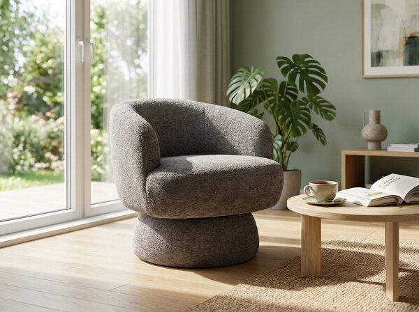 Forgó design fotel COSMIC RAVEN, szürke RAVEN 13