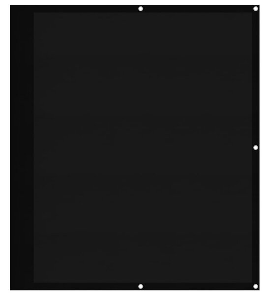 Fekete 100% oxford poliészter erkélyparaván 120 x 700 cm