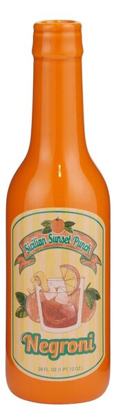 BEVERAGE kerámia palack váza 20 cm , narancssárga