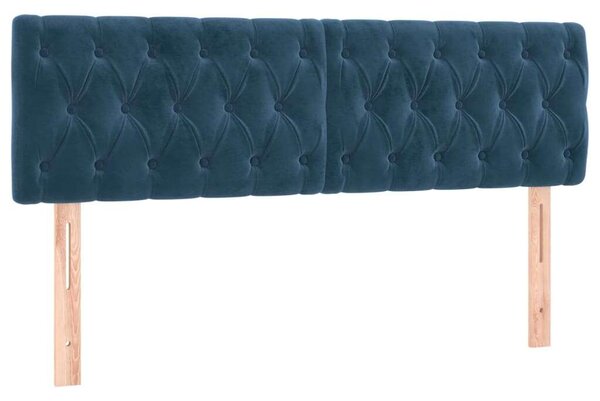 Bársony Fejtámla LED-del - Sötétkék - 144cm
