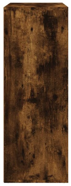 2 db füstös tölgy színű szerelt fa tálalószekrény 60x31x84 cm