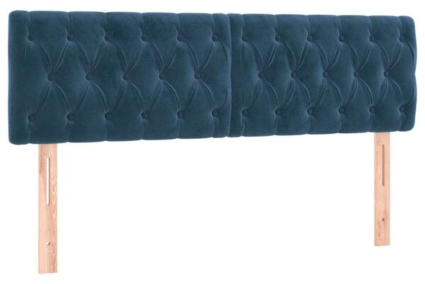 Bársony Fejtámla LED-del - Sötétkék - 144cm