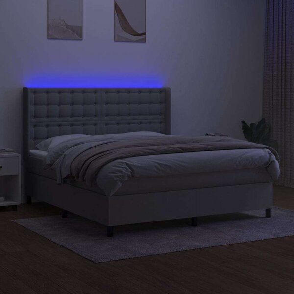 VidaXL LED-es Ágy - Rugós - 160x200 cm