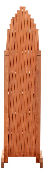 KONDELA Rácsos térelválasztó panel, barna/fa, 250 cm, KEJLY