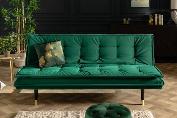MAGNIFIQUE zöld bársony kanapéágy