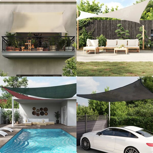 VidaXL HDPE Napvitorla - 5x6m, Bézs