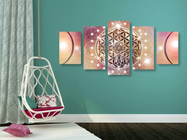 5 részes kép varázslatos Mandala