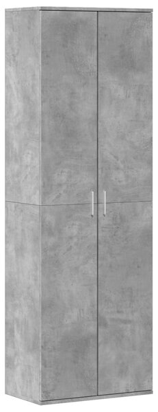 Betonszürke szerelt fa magasszekrény 60 x 35 x 180 cm