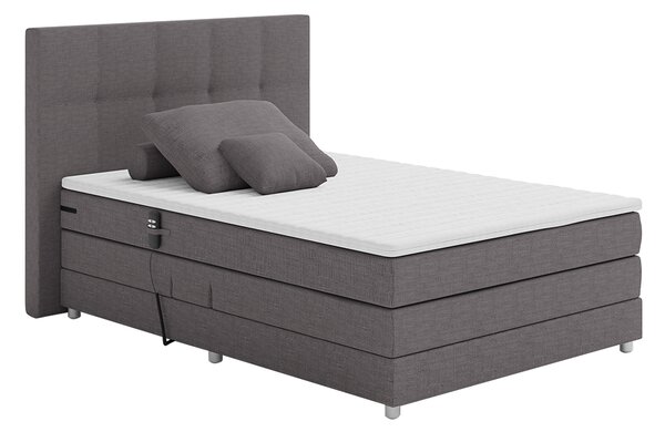 KONDELA Elektromos állítható ágy, boxspring, szürke, 120x200, MURKO NEW