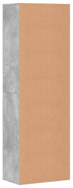 Betonszürke szerelt fa magasszekrény 60 x 35 x 180 cm
