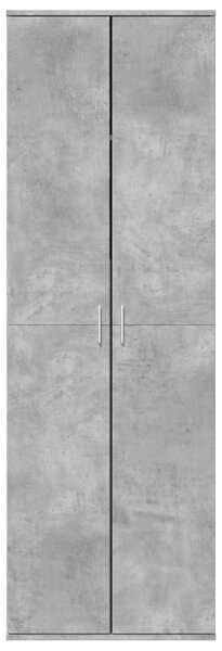 Betonszürke szerelt fa magasszekrény 60 x 35 x 180 cm